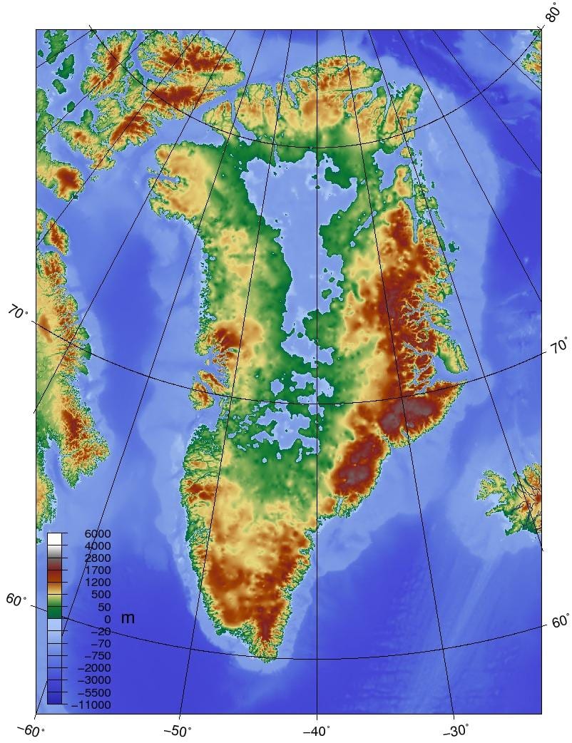 Mapa danimarka topografikoak