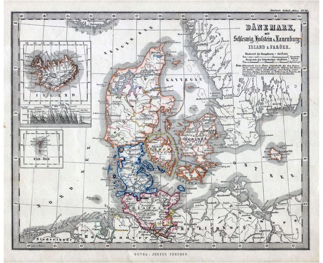 mapa zahar danimarka