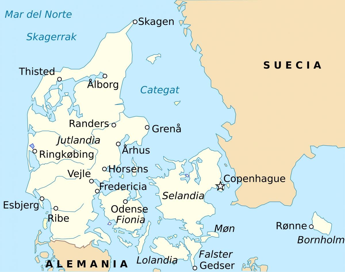 Mapa fredericia danimarka