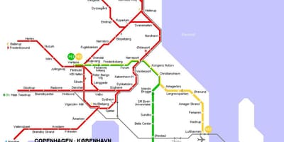 Mapa danimarka metro 