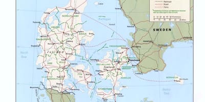 Mapa danimarka ocean beach oporrak parkean 