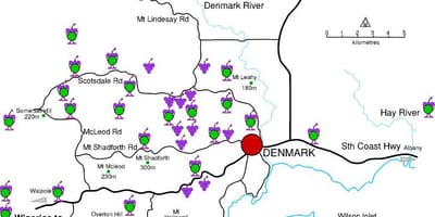 Mapa danimarka upategiak 