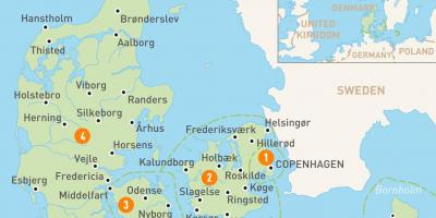 Danimarka probintzien mapa