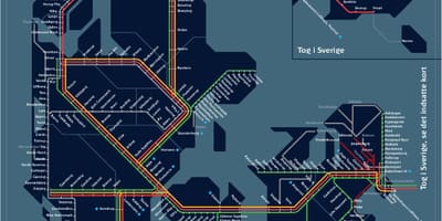 Mapa tren kopenhage, danimarka